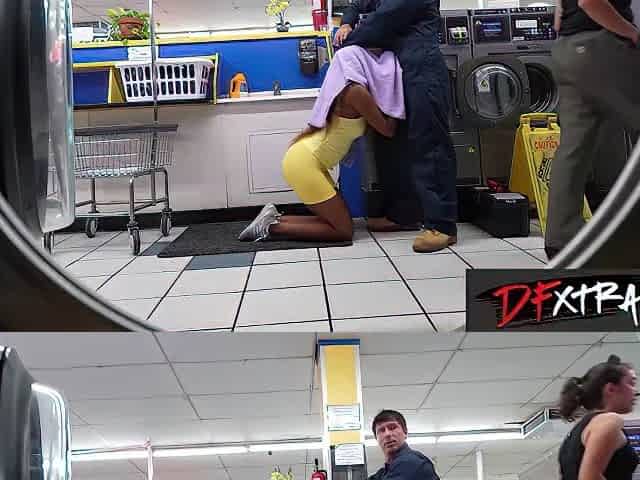 Ebony Goddess Destiny Miras Steamy Laundromat Hookup Wt Massive Tool
