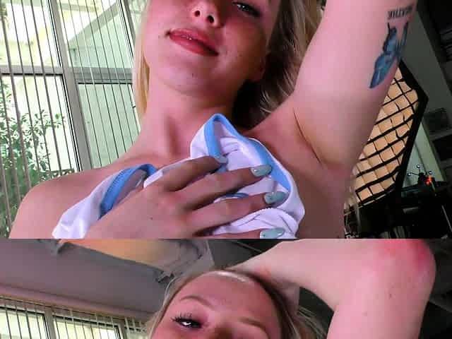 Pretty Blonde Teen Handjob