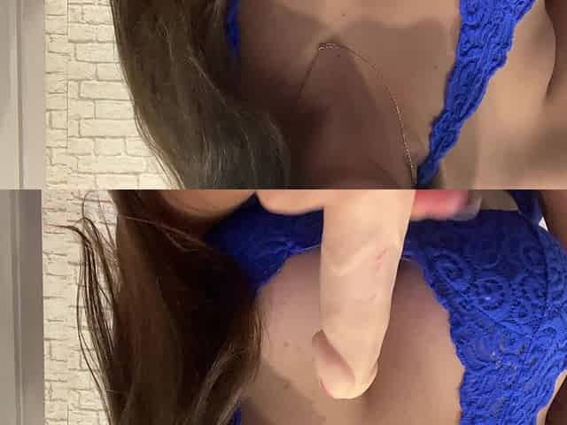 Juicy blowjob for Sasha from busty beauty Eva