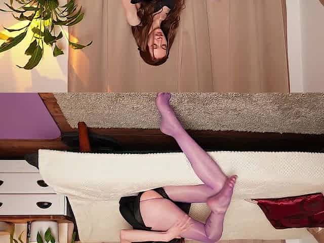 New Recent Tights - Twat Throughout Crotch Aperture & Nylon Leg Sniffing Fetish