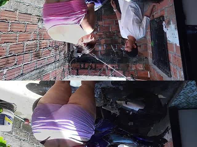 NEIGHBOUR HELPS ME WASH MY MOTORCYCLE AND THEN SCREWS MY LARGE BUTT