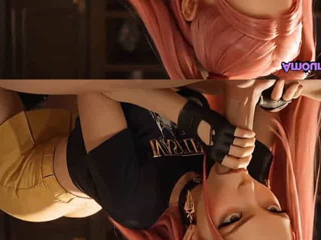 AI Catches Mira In KPop Skirt, Cock Slides Inside Her Soaked Pussy