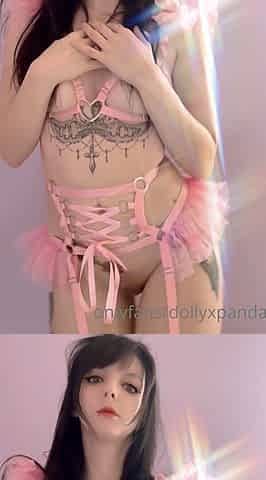 Small tit brunette amateur tugs on a big willie