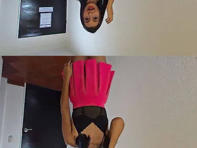 I couldn't resist seeing my stepdaughter in that pink skirt, you can see her great butt!!