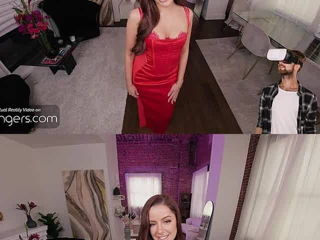 VR Bangers: Hawt Brunette hair In Red Underware Sucks Your Weenie And Bangs With Groans pt.three