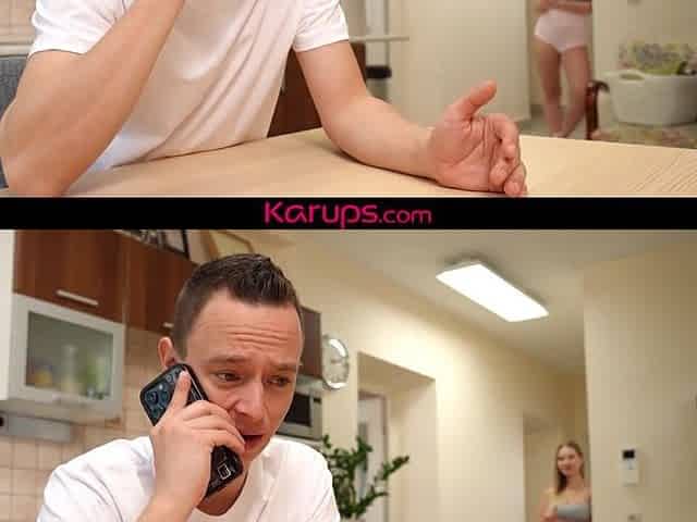 Amalia Davis cheers him up with a great suck, a sexy screw & a large titty cum discharged!