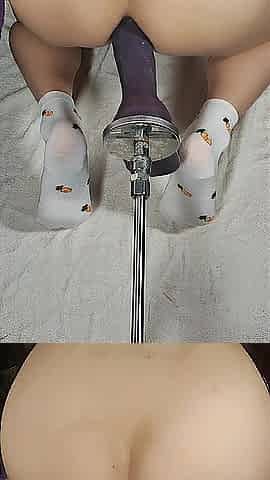 Anal With Large Sex toy three ( Rabbit Sock ) - S022