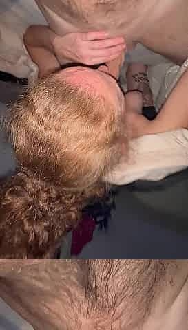 Hawt redhead sucks my hard schlong
