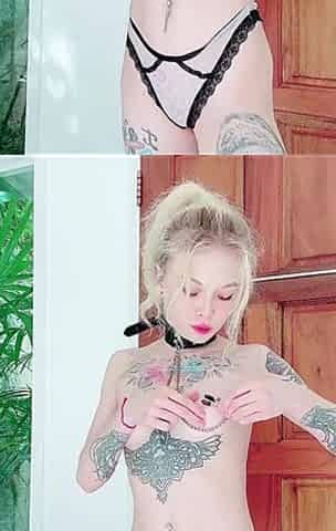 Wearing My Nipples Clamps on & Taking My Panties off for You as a Good Obedient Girl