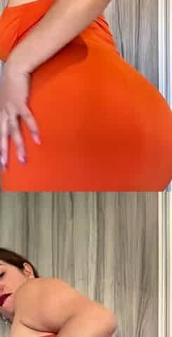 Brunette solo darling masturbating at home