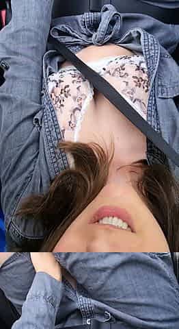 Cute curly brunette solo webcam masturbation