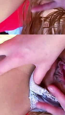The two horny lesbian teens Blue Roses and Kitty Jane masturbate