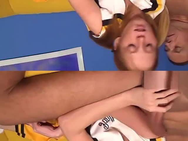 Skinny redhead stepdaughter sucks mature cock