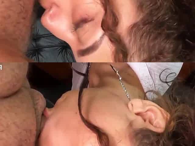 Petite mature enjoys intense anal with older men at home