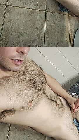 Hunk Nympho Masturbating on the floor and spraying cum everywhere like a total slut