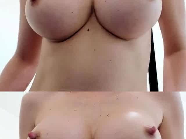 Big Natural Tits Close-Up, Hard Nipples on Cam