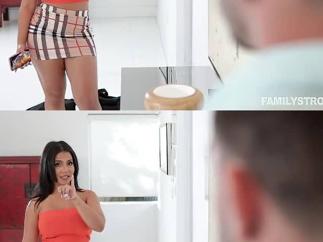 Oiled up curvy babe Rose Monroe gets cum on her round ass