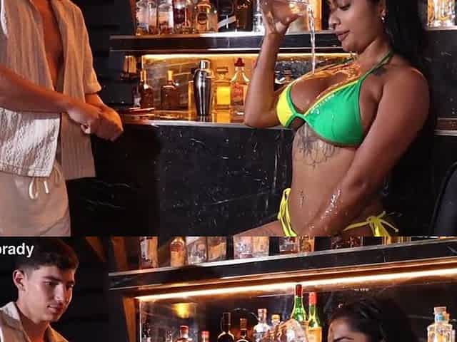Ass slam with the waiter in the club's secret sauna - Yasmina Khan