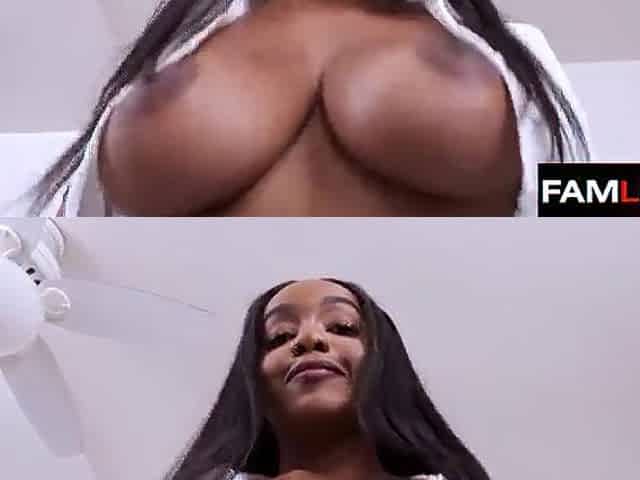 Shy Cutie Learns to Use Her Large Melons to Get What This babe Wishes from Her Old Stud