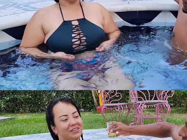 There are no pretenses, just good sex in the swimming pool