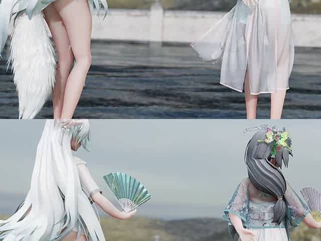Yan He Luo Tianyi Sent Mingyue to the Elegant Hanfu Striptease of the Double