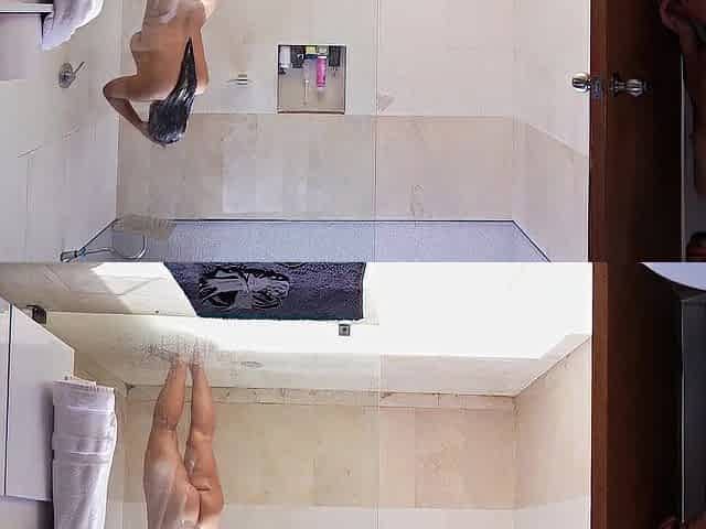 Shower Surprise Turns Steamy: Roommate Invades & Bangs Bellattrix Moist Vagina