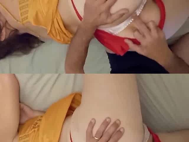 2510 - French Amateur, Clothed-sex, Satin Lingerie, Rimming, Blowjob, Cumshot