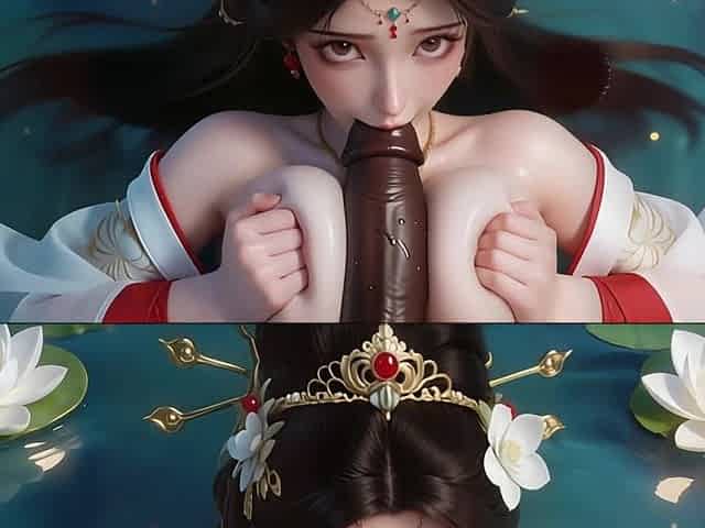A Chinese Ancient Costume Fairy Passionate Encounter with Her Lover, but Was Suddenly Surrounded - Ai Generated