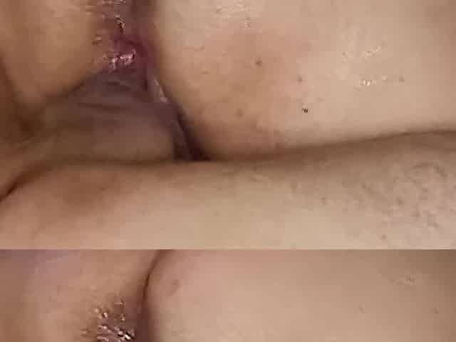 I fill her snatch with cum and then screw her with my fingers until this babe begins squirting