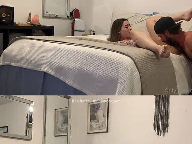 Aria Lee gets deep sensual drilling on soft bed