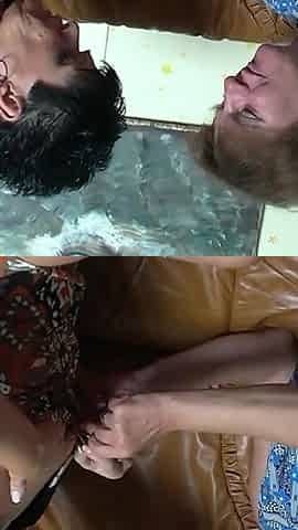 Threesome fuck with two horny milfs and hot pussies - 1