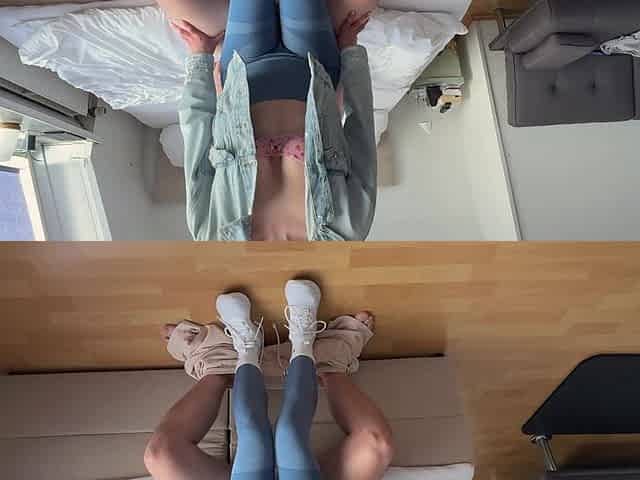 Creampie Incoming Through Ripped Off Leggings