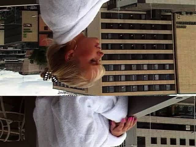 Big titted blonde milf blows outdoors