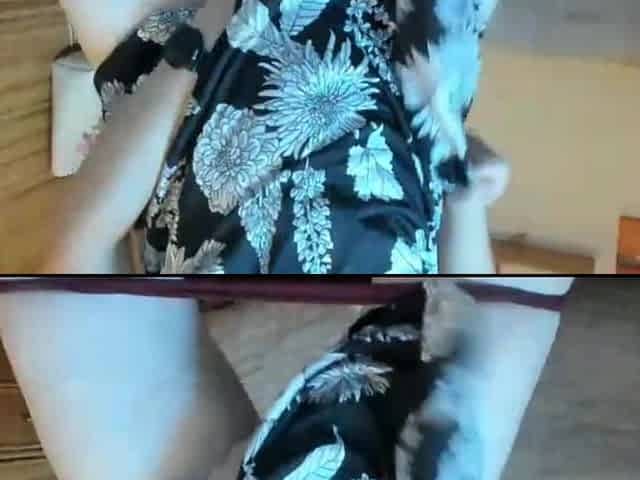 Italian Stepmom Has Big Wet Orgasms While Playing on the Floor with Rubber Cocks