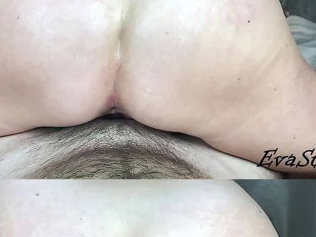 My stepmom sat butt on my dong