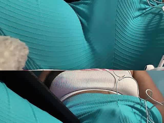 ADDICTED TO MASTURBATING????a massive climax in her yoga panties????
