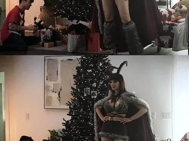 Cum inside my busty stepmom during christmas