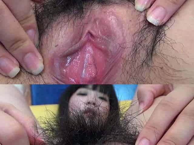 Busty Japanese hairy twat toying