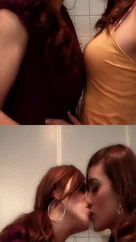Hot Brunette Babes in the Kitchen: Passionate Licking and Fingering to Orgasm