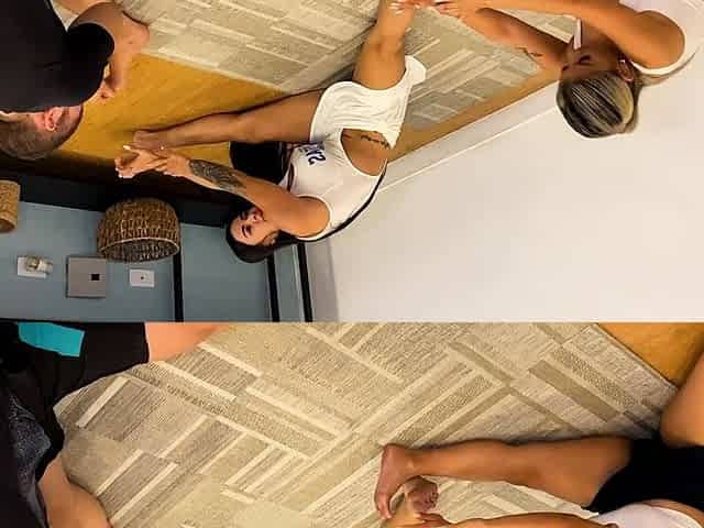 Hot Yoga teacher fucks his horny Latina students with big