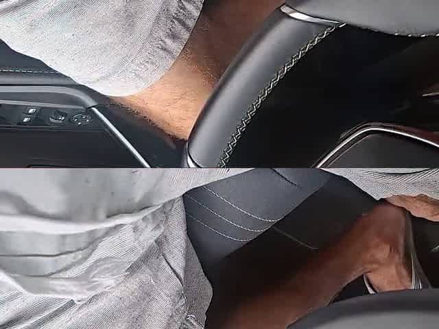 A risky masturbation session in the street with a woman who was at the bus stop.