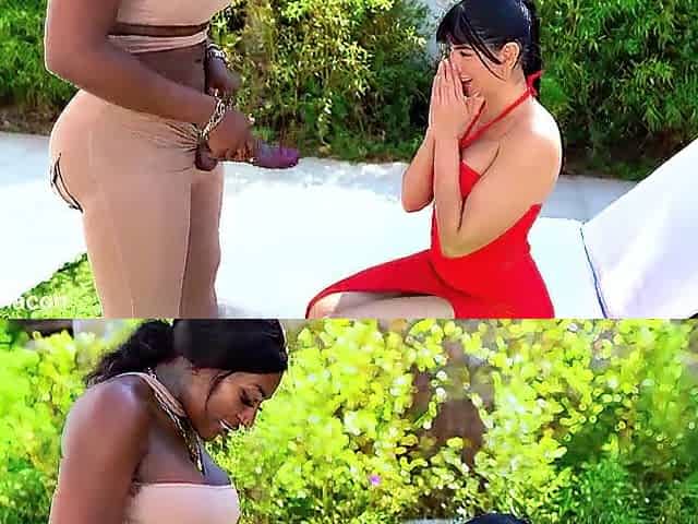 Lesbo Domination! Snatch Screwed By A Giant Thong On! Yenifer Chacon And Josy Ebony
