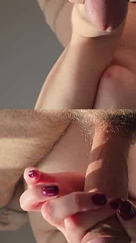 Hot 2-finger Handjob with a Huge Cumshot!