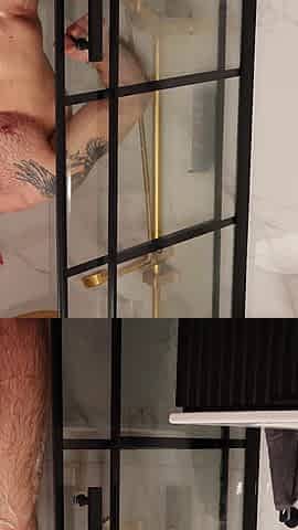 Horny MILF Interrupts Her Man's Shower and Begs "fuck Me" - Gets a Messy Facial