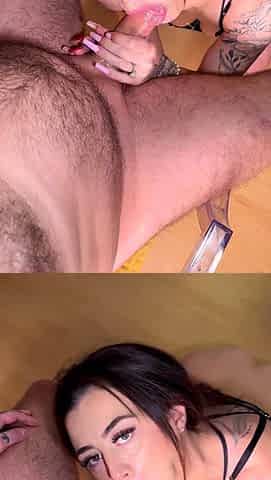 Huge Japan blowjob and handjob POV orgy with a cumshot