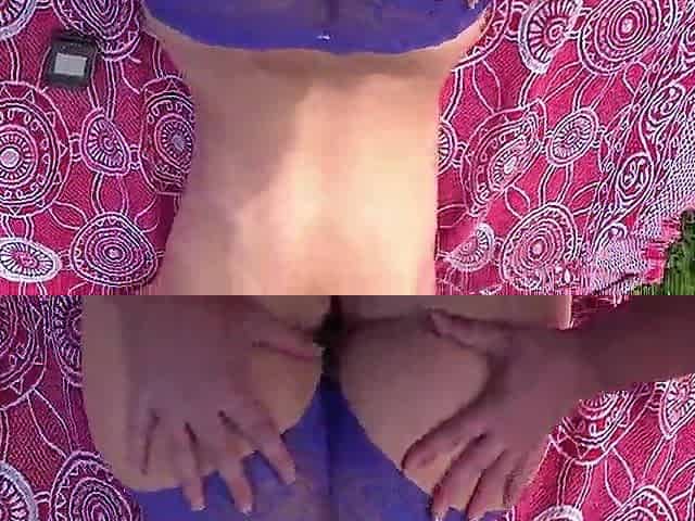 A lesbo with a pretty booty seduces her girlfriend and gets a thong-on in nature. POV.