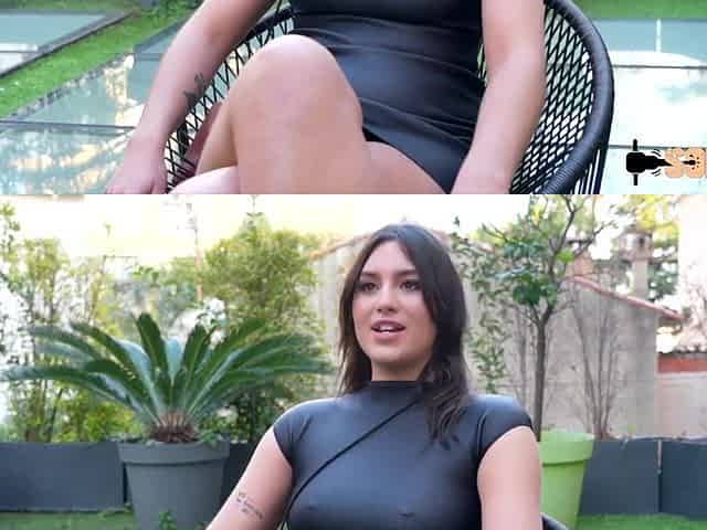 Laury Athena, a pretty brunette hair, gets properly ripped off