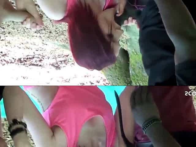German Redhead Angel Picked Up And Drilled In MFM By Ebony Dude And Ally