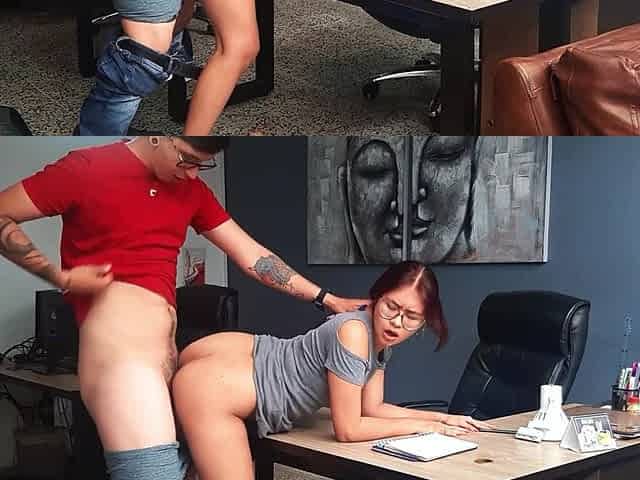 I seduced my boss and he fucked me right on an office desk