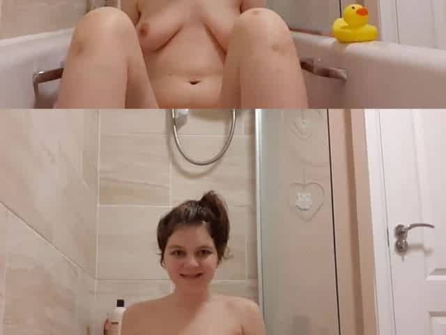 Cute Teen Bathtime Joy